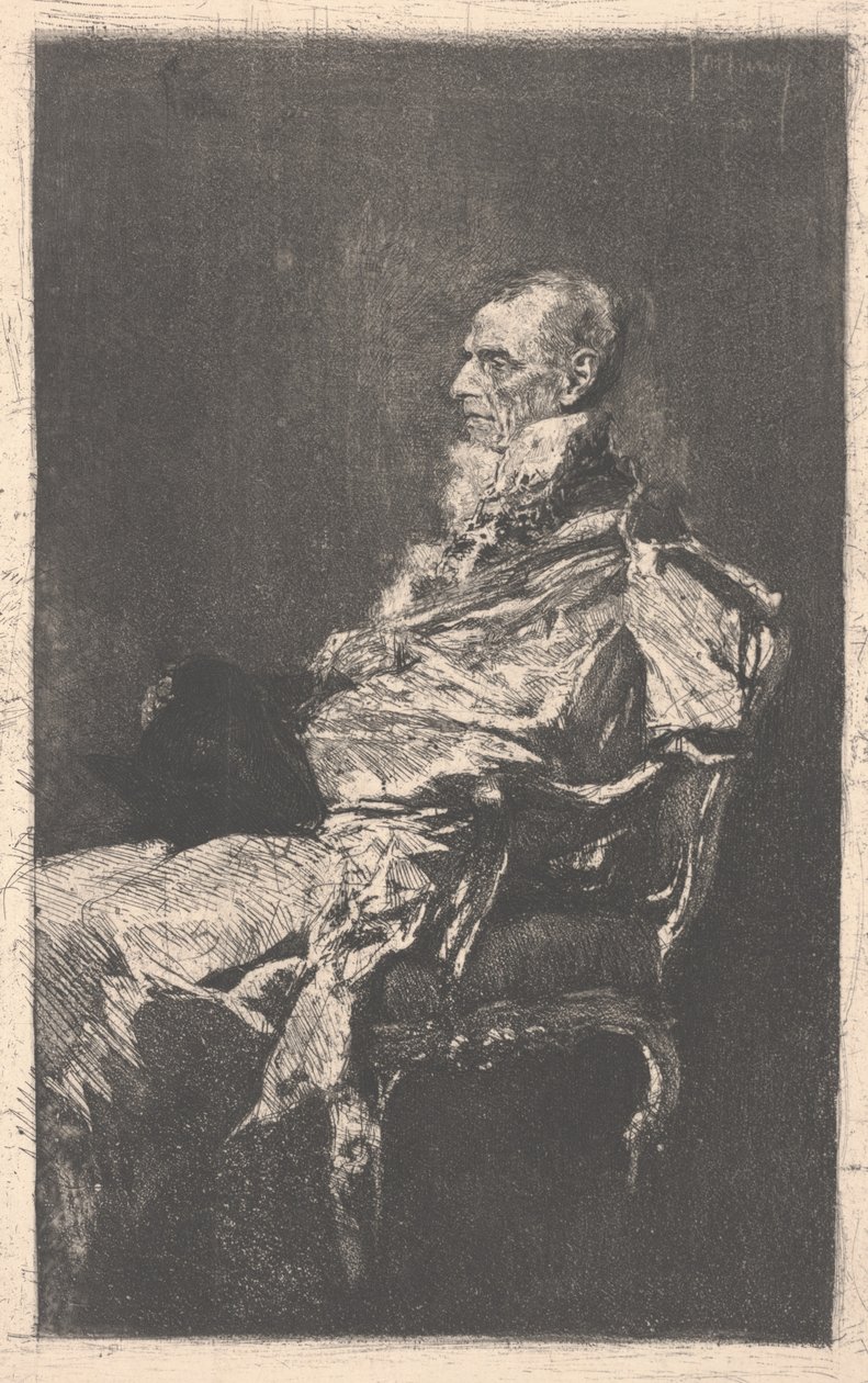 Diplomat (akvatinta a lept) od Mariano José María Bernardo Fortuny y Carbó