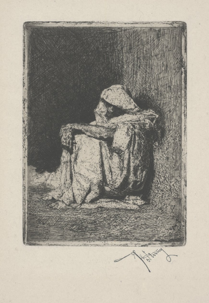 Sedící Arab, nebo Arabe assise od Mariano José María Bernardo Fortuny y Carbó