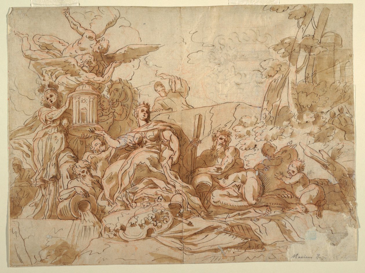 Kresba, Juno, 1731-1807 od Mariano Rossi