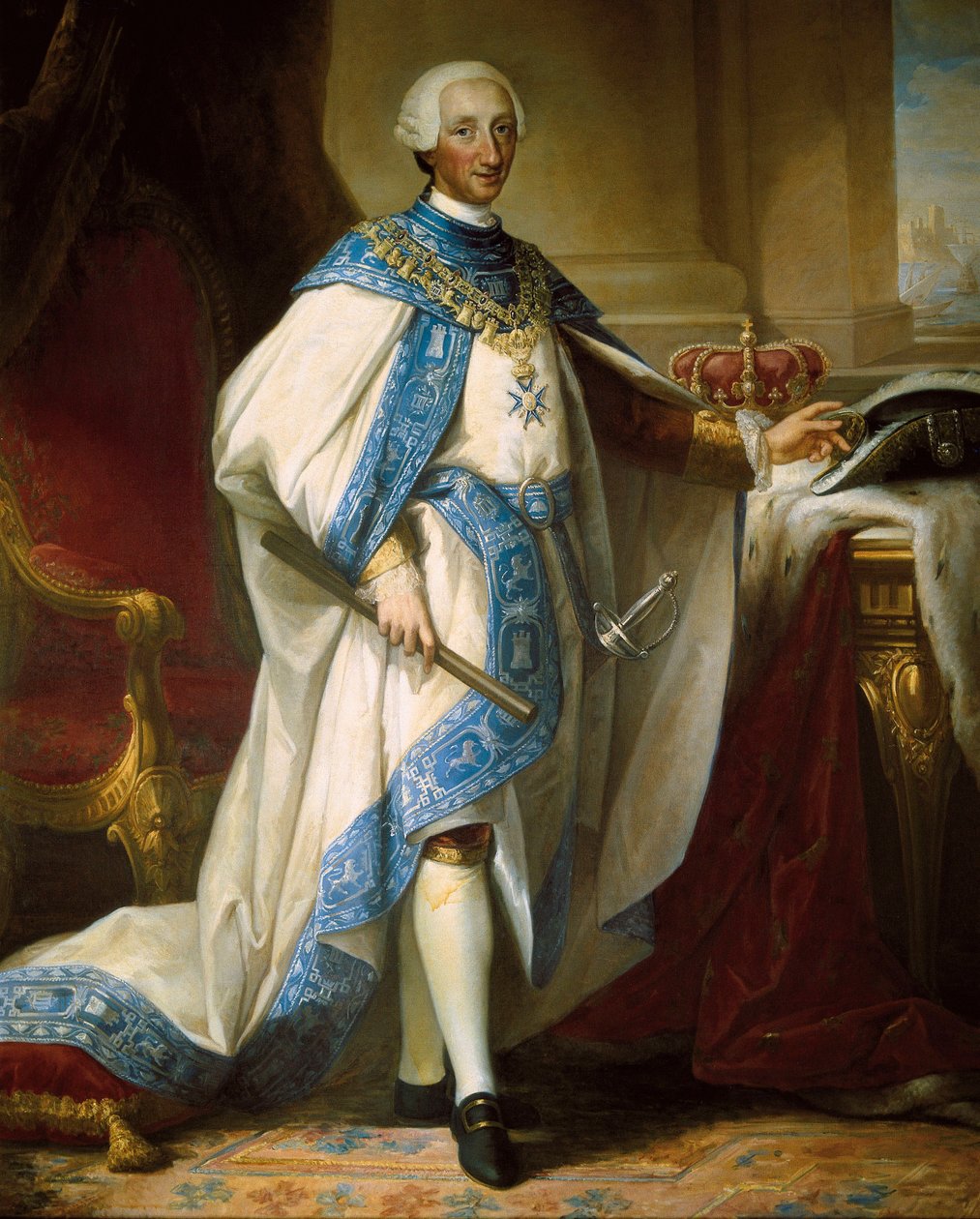 Portrét Jeho Veličenstva krále Karla III. (1716-1788) od Mariano Salvador de Maella