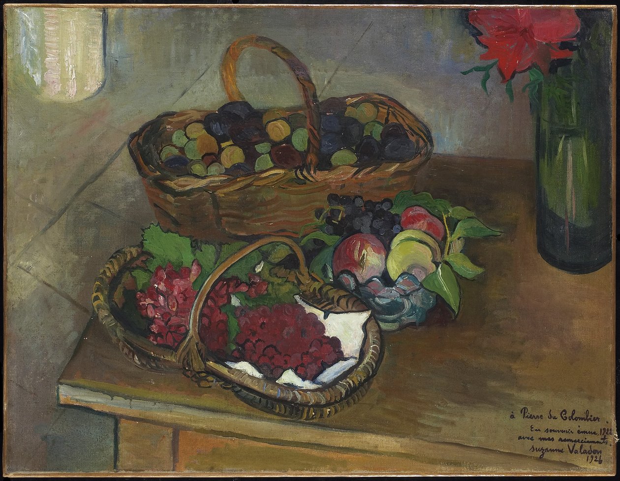 Zátiší: Ovoce a květiny, 1926 od Marie Clementine (Suzanne) Valadon