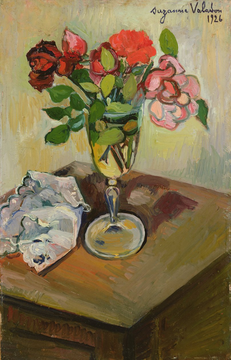 Růže ve sklenici, 1926 od Marie Clementine (Suzanne) Valadon
