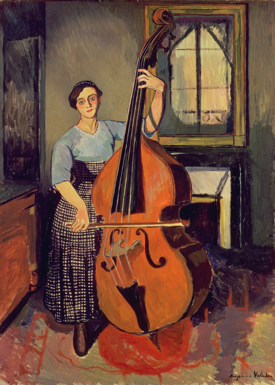 Žena s kontrabasem, 1908 od Marie Clementine (Suzanne) Valadon