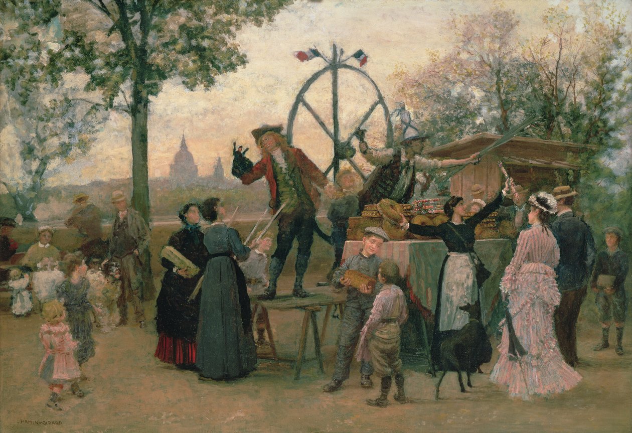 Pouliční hráči od Marie Francois Firmin Girard