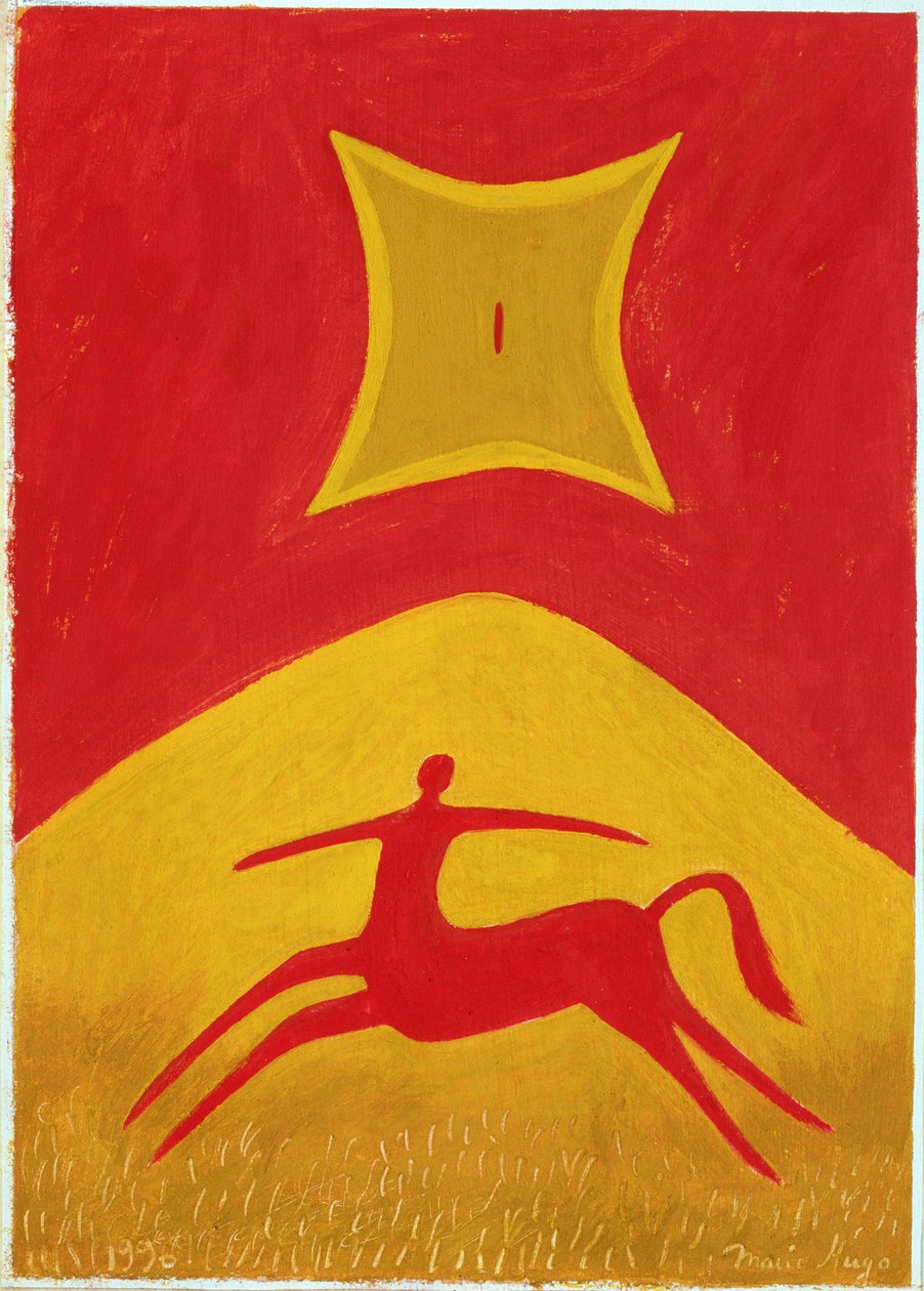 Centaure, 1995 (tempera na papíře) od Marie Hugo