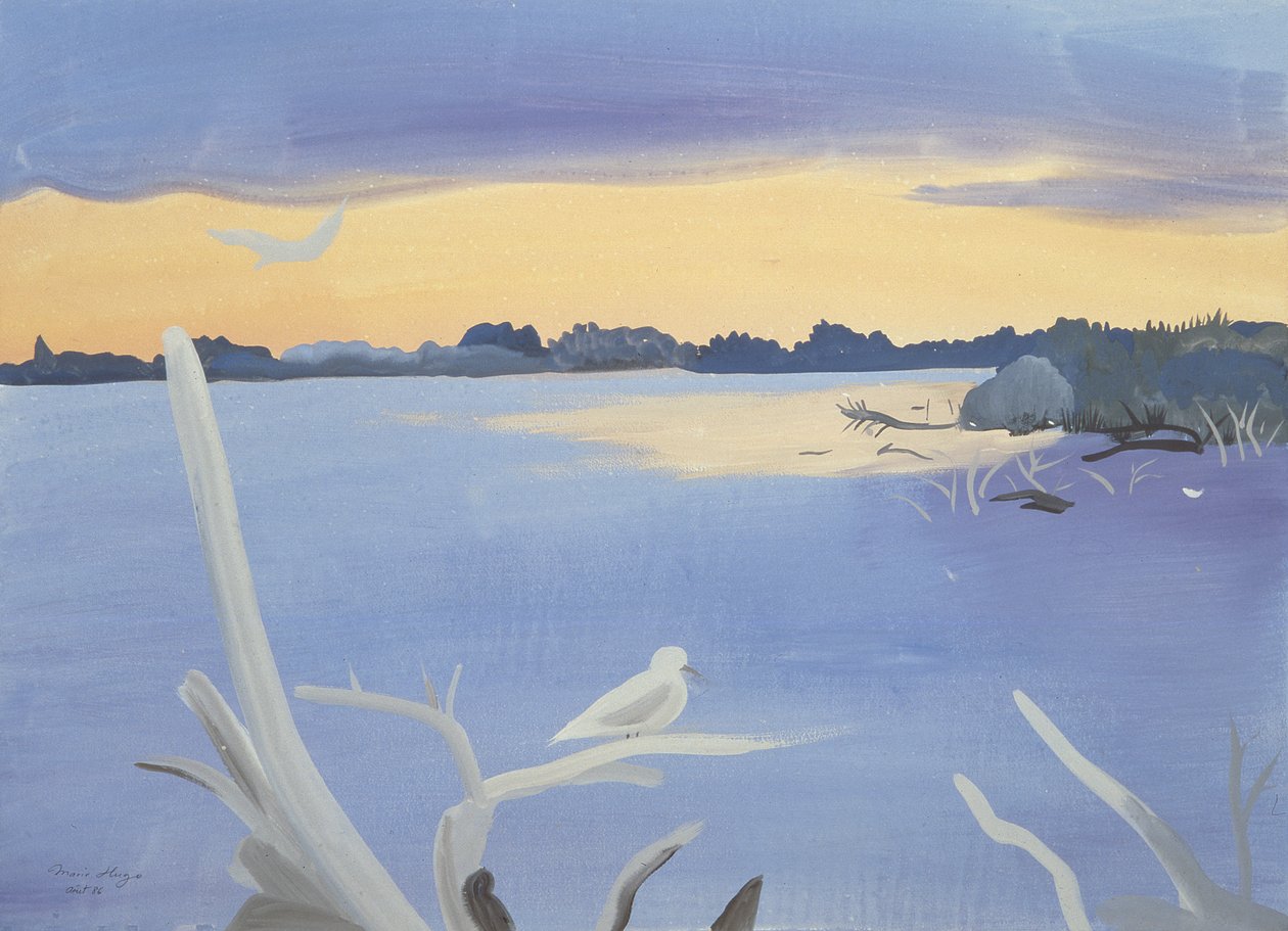 Le Rhone au Gabian, 1987 od Marie Hugo