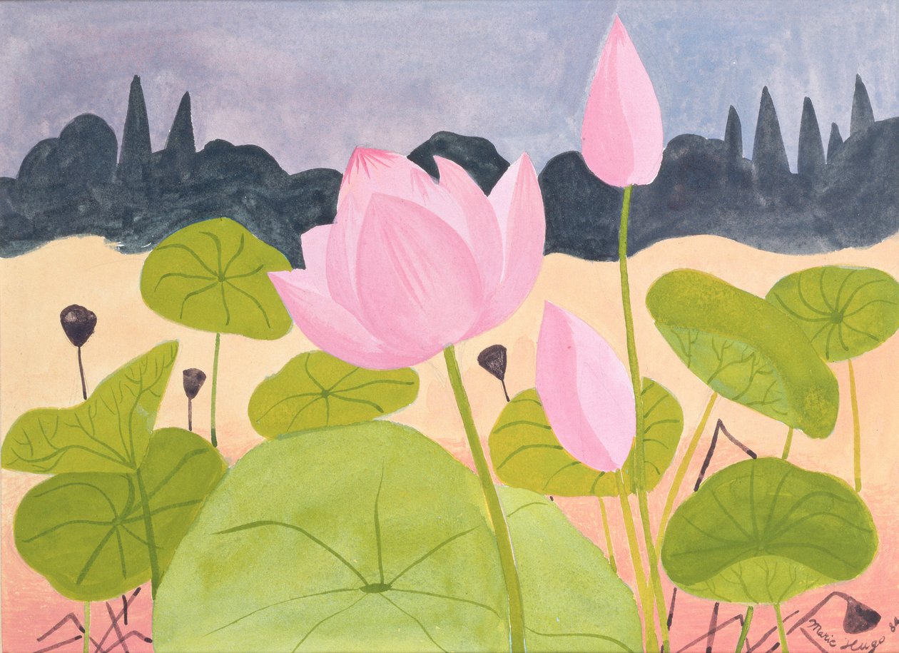 Lotus in the Garrigue, 1984 od Marie Hugo