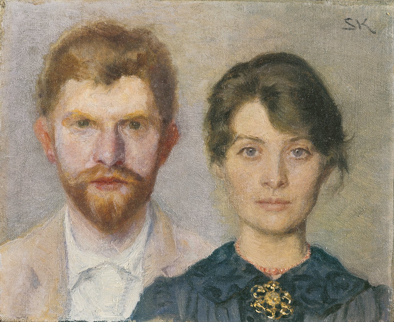 Dvojitý portrét Marie a P.S. Kroyer od Marie Krøyer