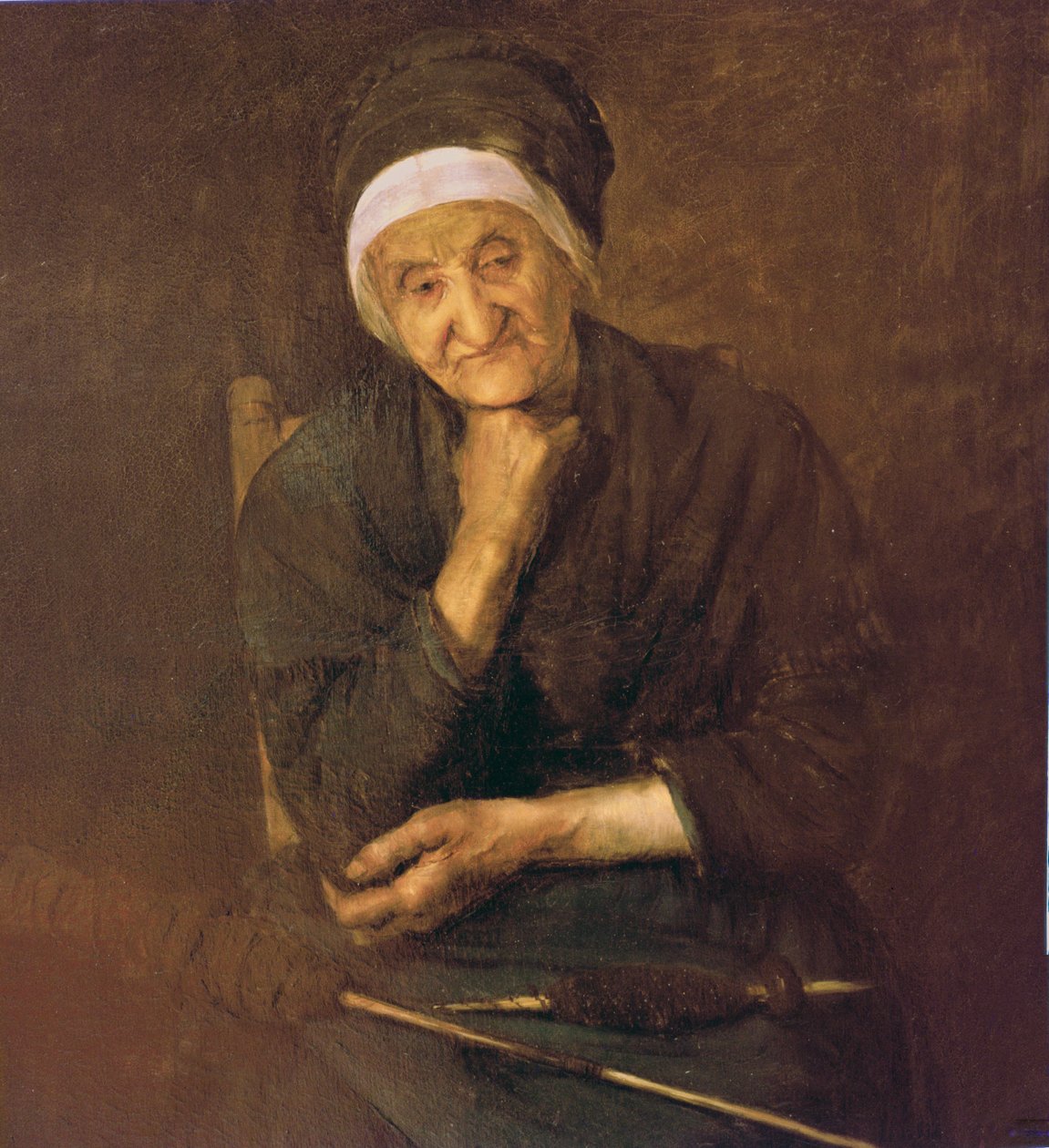 Stará žena z Aulus (Ariege) (detail) od Marie Petiet