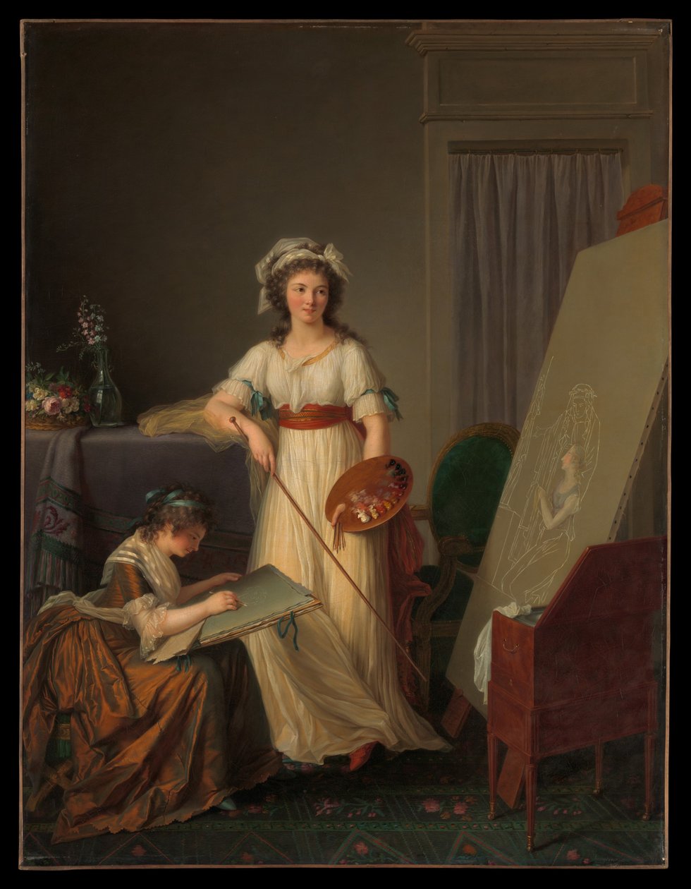 Ateliér umělce nebo Ateliér malíře od Marie Victoire Lemoine