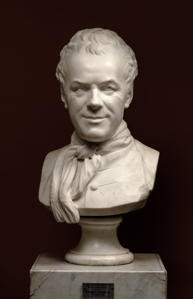 Portrétní busta Etienne Maurice Falconet (1716-91), 1773 (mramor) od Marie Anne Collot