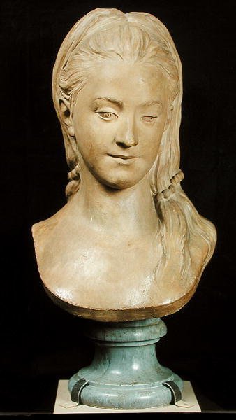 Portrét pravděpodobně Mary Cathcart, 1768 (sádra) od Marie Anne Collot