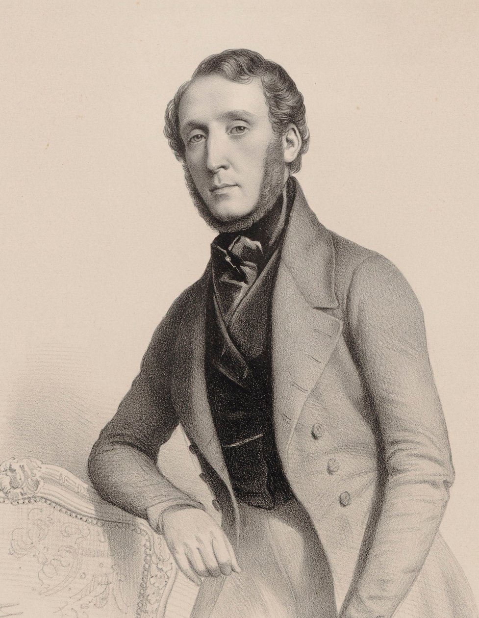 Portrét pianisty a skladatele George Alexandera Osbornea 1806-1893, 1850. od Marie Alexandre Menut Alophe