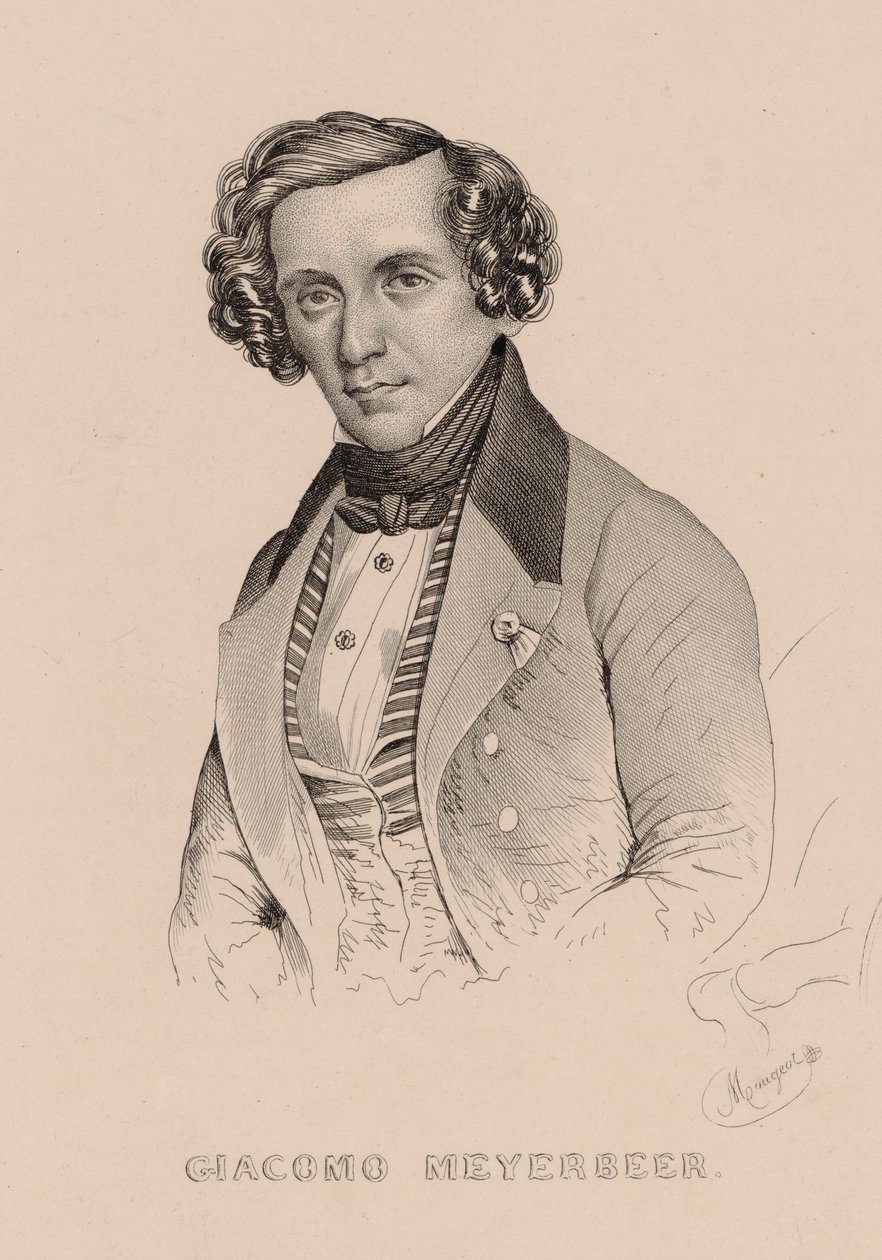Portrét skladatele Giacoma Meyerbeera 1791-1864, 1836. od Marie Alexandre Menut Alophe