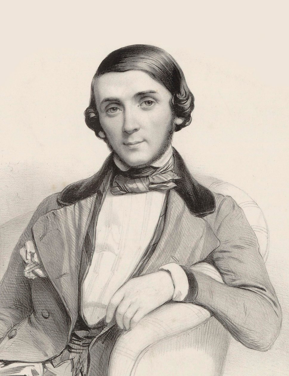 Portrét pianisty a skladatele Jean-Henri Ravina 1818-1906, cca 1845. od Marie Alexandre Menut Alophe