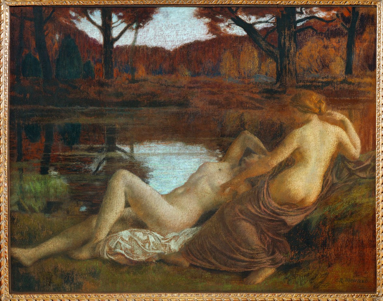 Les Dryades (malba na plátně) od Marie Auguste Emile Rene Menard