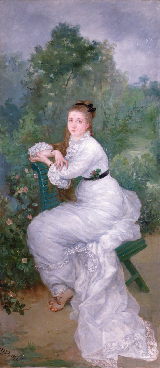 Louise v zahradě od Marie Bracquemond