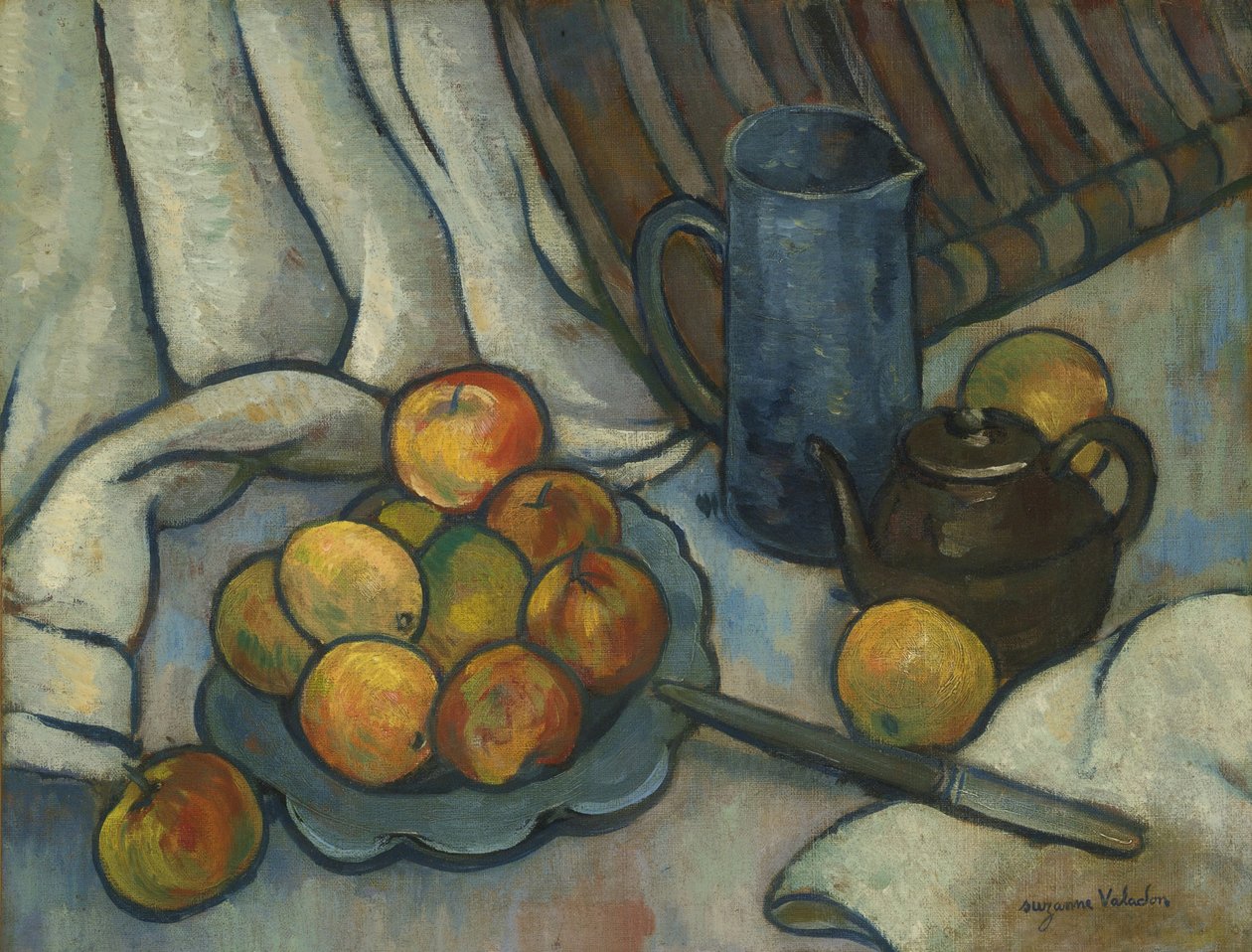 Jablka, konvice a džbán, cca 1919 od Marie Clementine (Suzanne) Valadon
