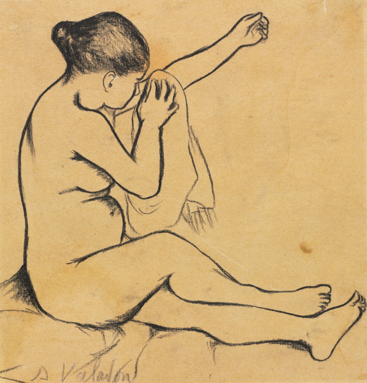 Sedící ženský akt, první třetina 20. století. od Marie Clementine (Suzanne) Valadon