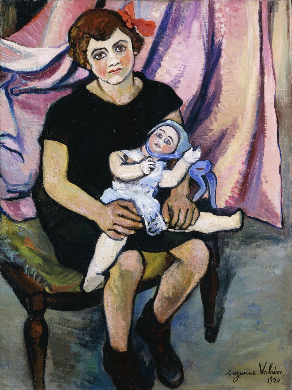 Dívka s panenkou; Fillette a la Poupee, 1920 od Marie Clementine Valadon