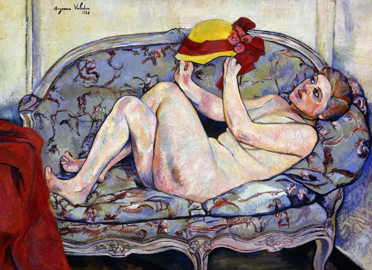 Nahé dosahování na pohovce; Akt ležící na pohovce, 1928 od Marie Clementine Valadon