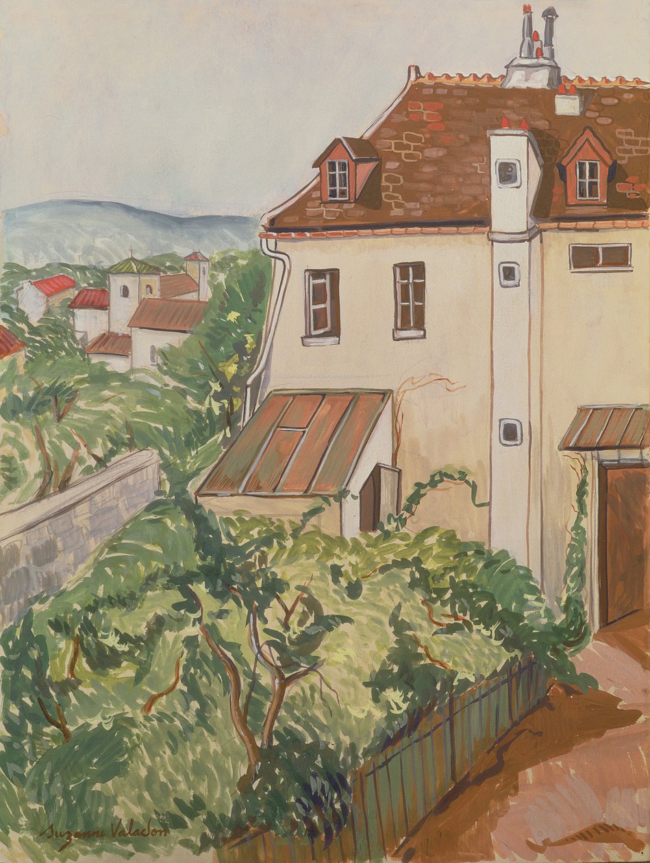 Pohled na zahradu (wc a tužka na papíře) od Marie Clementine (Suzanne) Valadon
