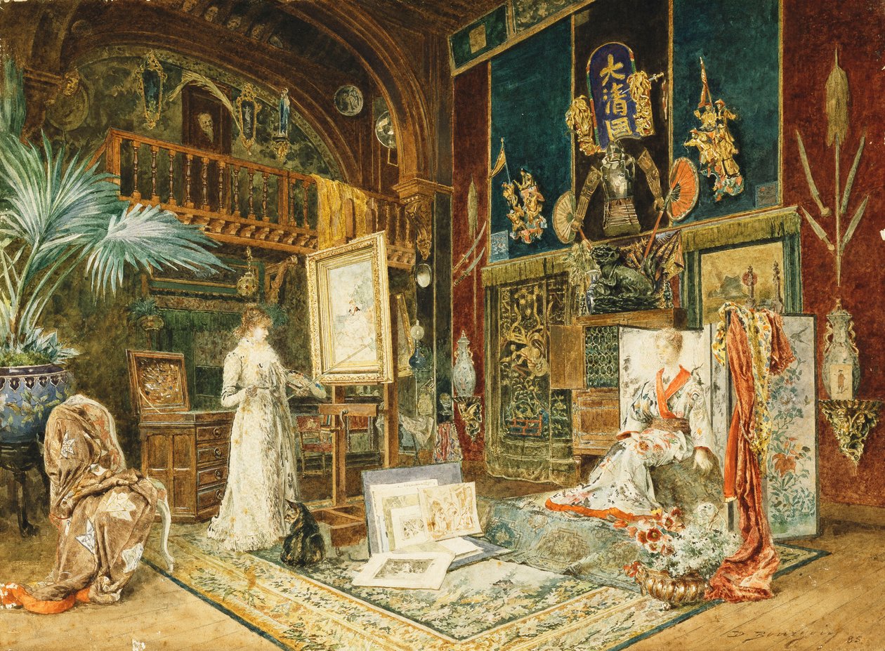 Studio Sarah Bernhard, 1885 od Marie Desire Bourgoin