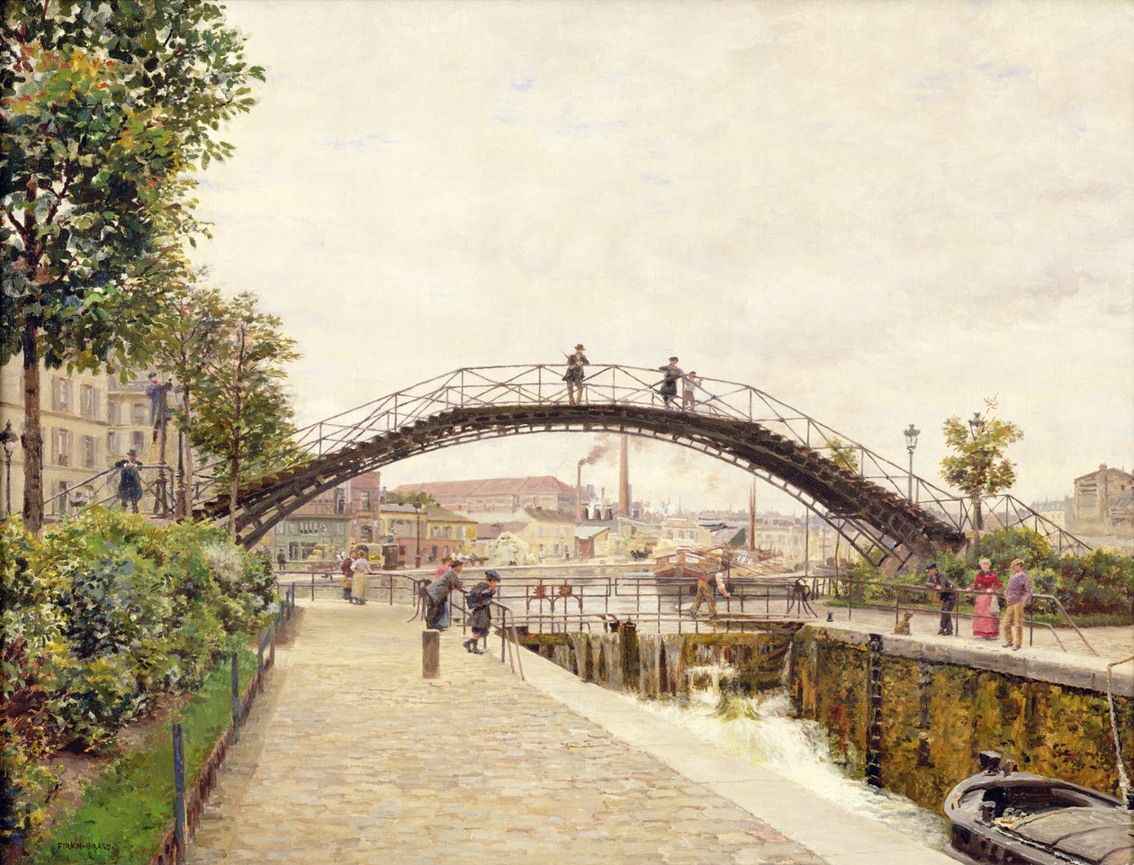 Kanál Saint-Martin od Marie Francois Firmin Girard