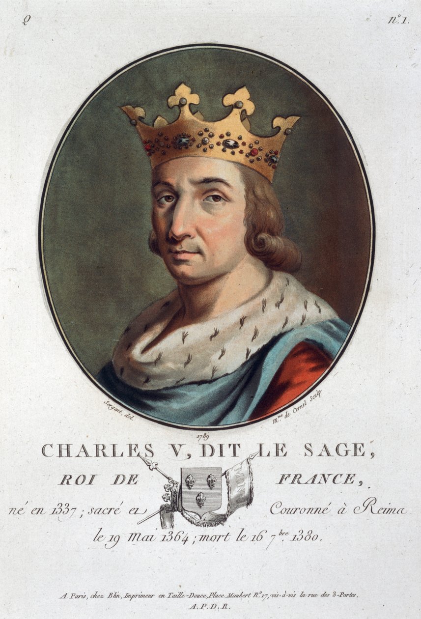 Charles V, známý jako „Moudrý“, král Francie, 1789 od Marie Jeanne Louise Francoise Suzanne Champion