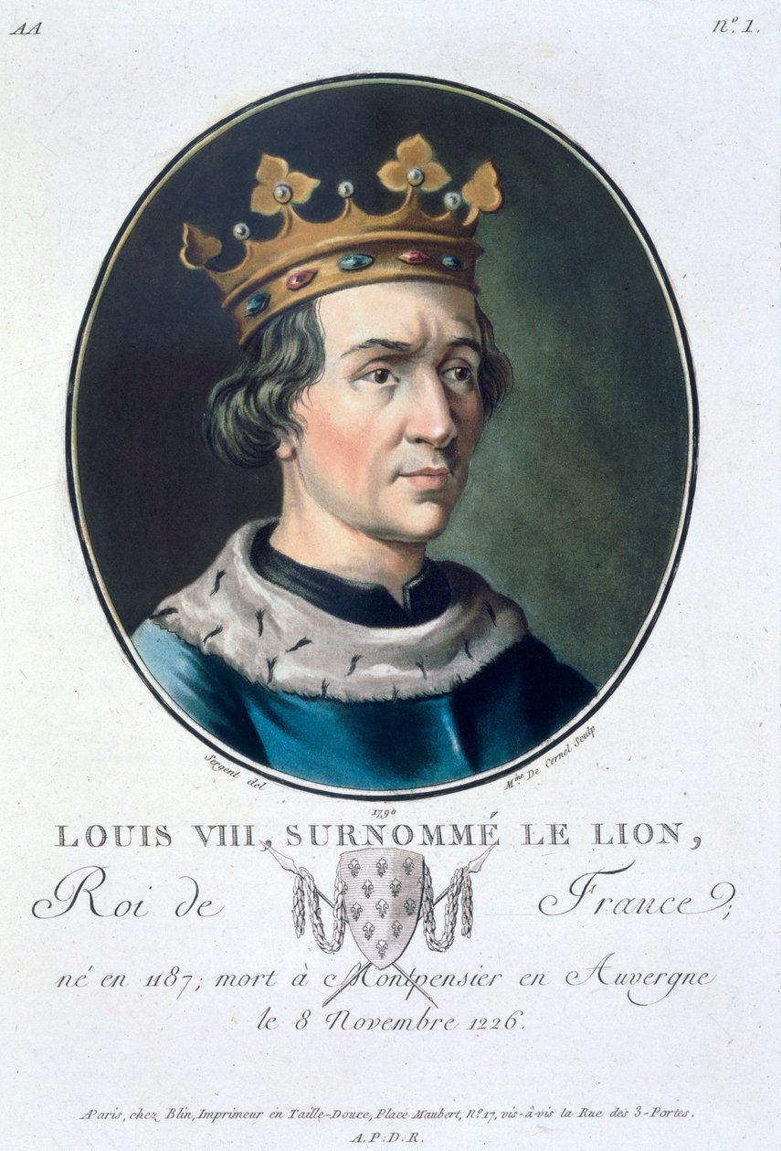 Ludvík VIII., známý jako „lev“, francouzský král, 1790 od Marie Jeanne Louise Francoise Suzanne Champion