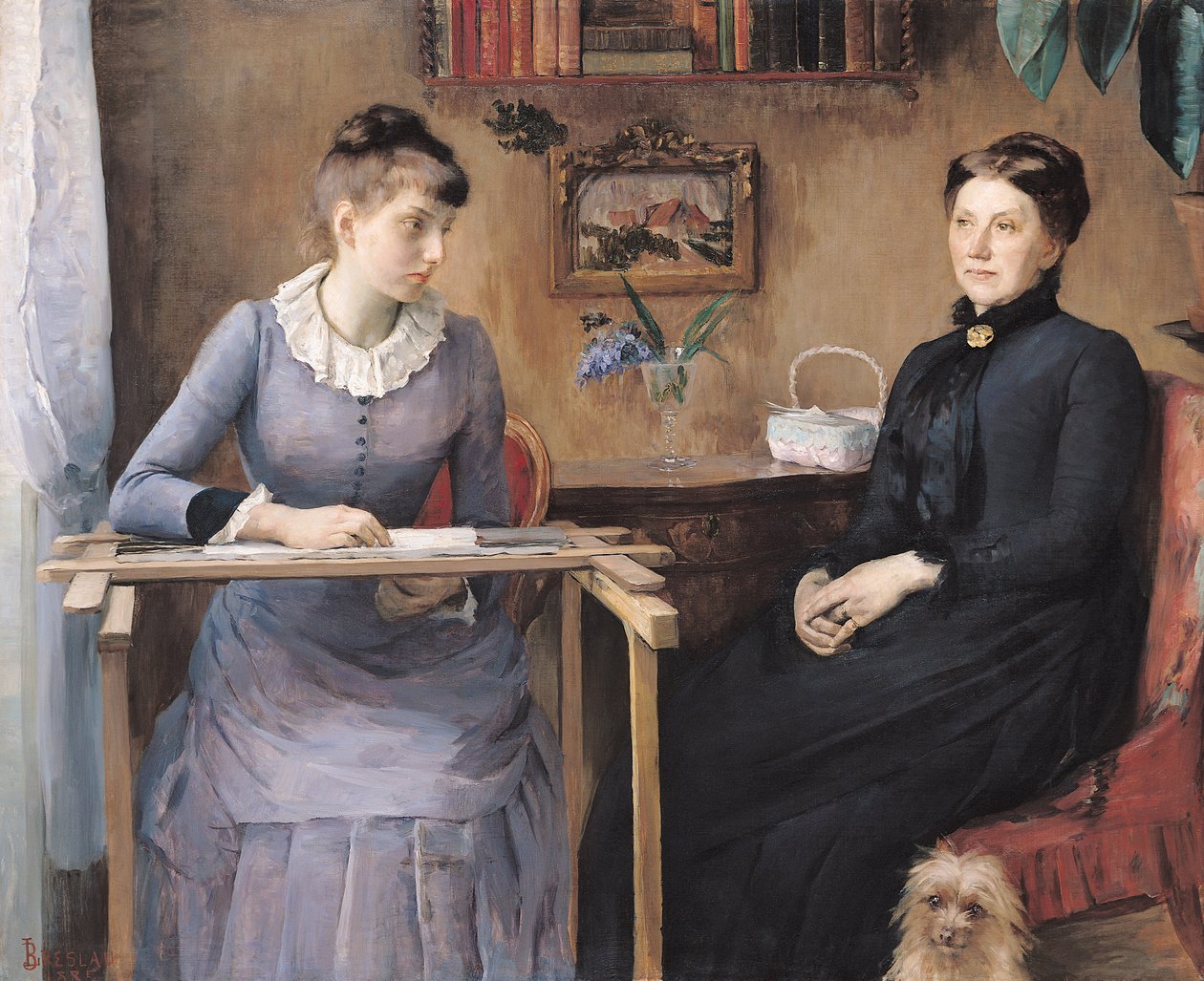 Doma nebo intimita, 1885 od Marie Louise Catherine Breslau
