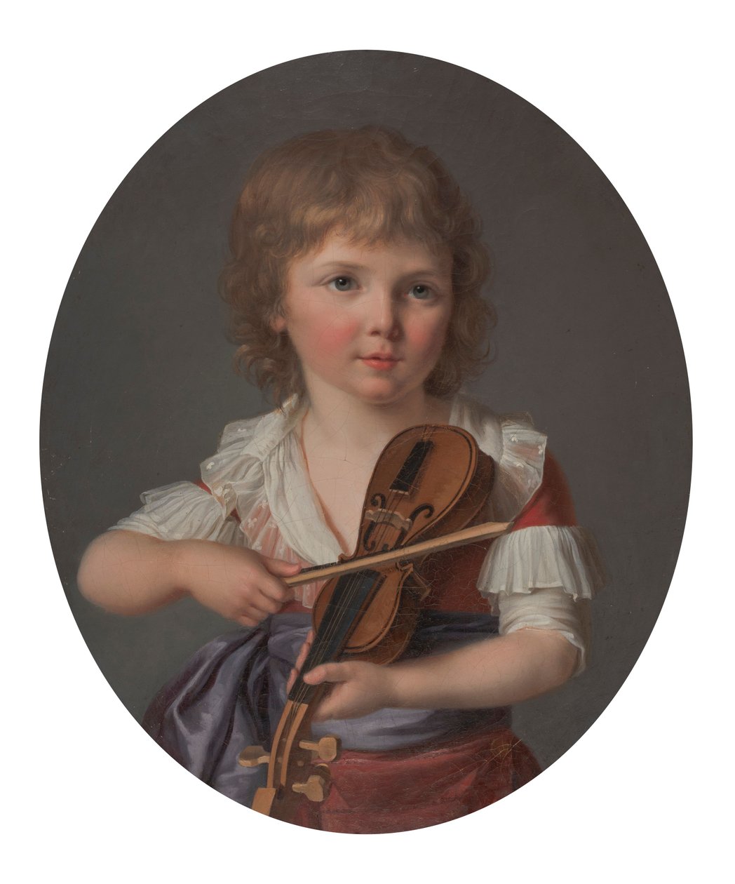 Mistr Henri Gabiou hraje na housle od Marie Victoire Lemoine