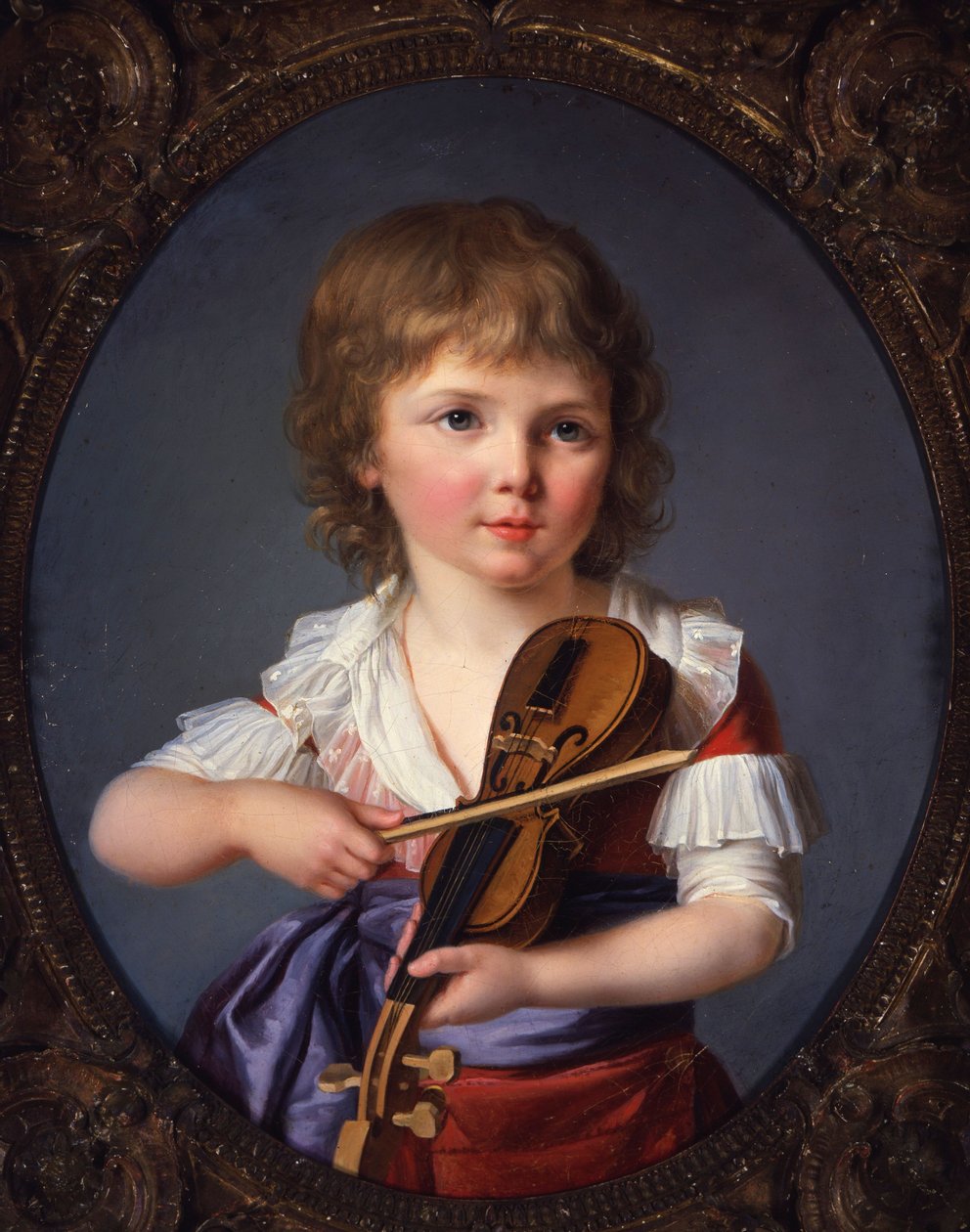 Mistr Henri Gabiou hraje na housle od Marie Victoire Lemoine