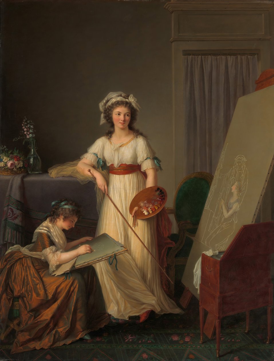 Interiér ateliéru malířky, 1789. od Marie Victoire Lemoine