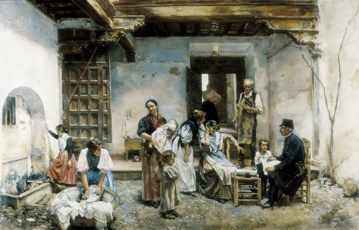 Sčítání lidu (olej na plátně) od Marin Isidoro Gares