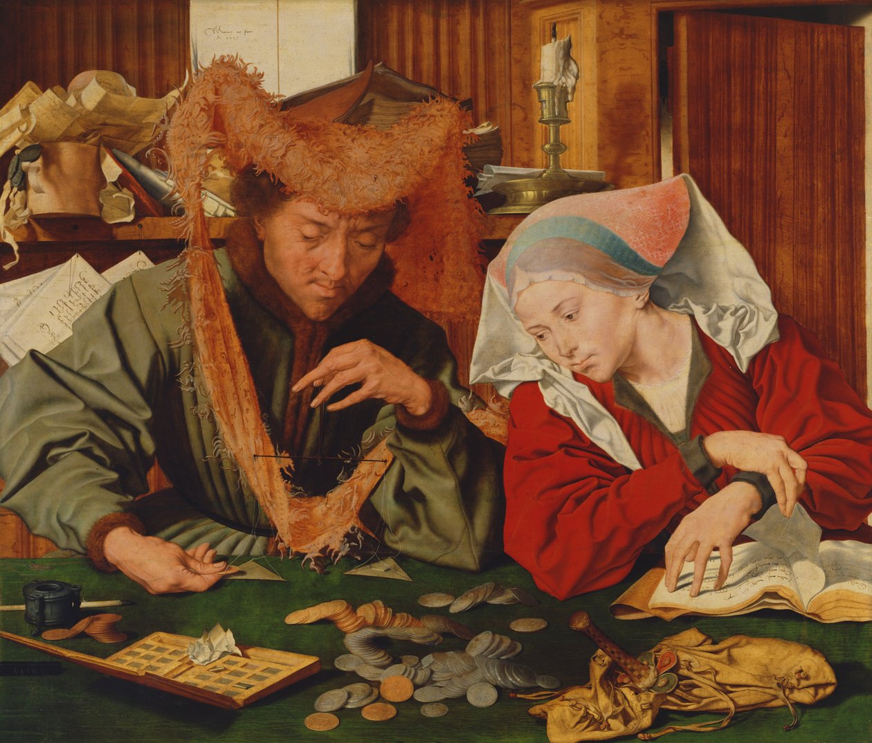Směnárník a jeho žena, 1539 od Marinus van Roejmerswaelen