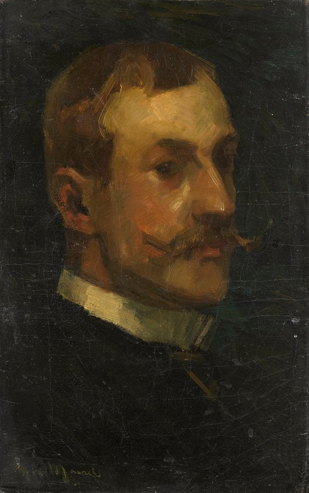 Portrét Adriaan Pit 1860-1944, ředitel Nizozemského muzea umění a historie v Amsterdamu. od Marinus der van Maarel
