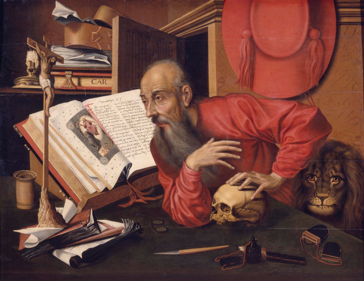 Svatý Jeroným, kolem roku 1540 od Marinus van follower of Reymerswaele