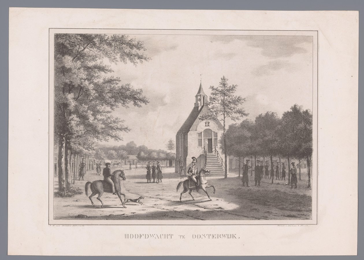 Pohled na hlavní stráž v Oosterwijku Hoofdwacht in Oisterwijk (titul na objektu) od Marinus Adrianus van Straten