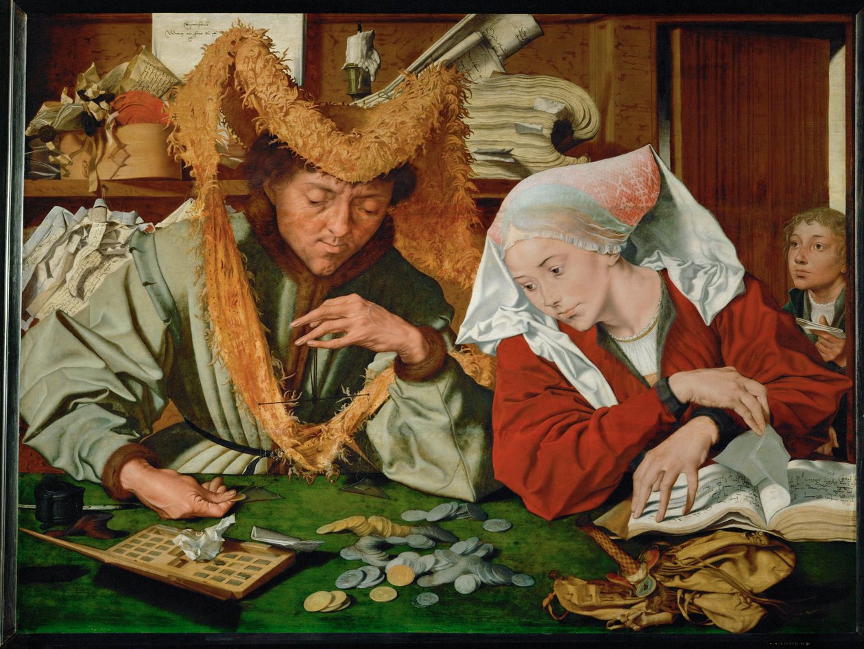 Celník a jeho žena od Marinus van Reymerswaele