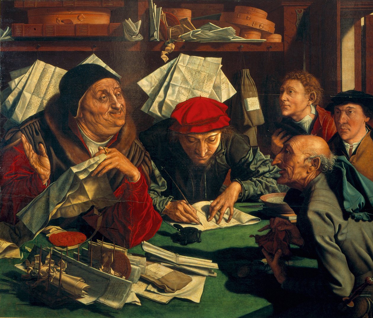 Advokátní kancelář, 1545 od Marinus van Roejmerswaelen