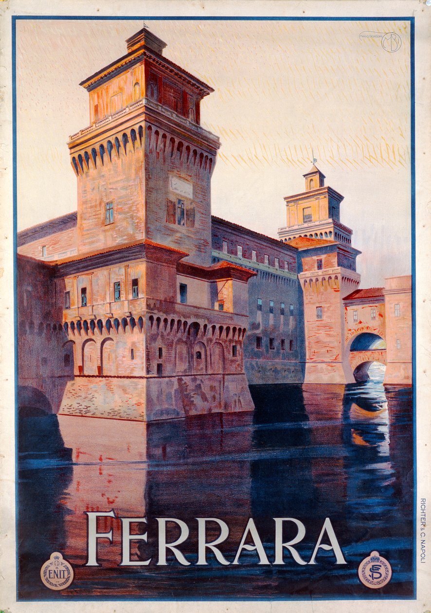 Reklamní plakát Ferrara, 1928 od Mario Borgoni