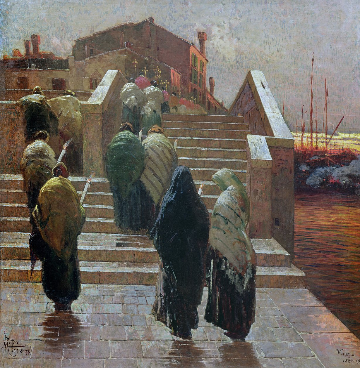 Večerní červeň, z Beau Temps Espoir, 1882-1902 od Mario de Maria