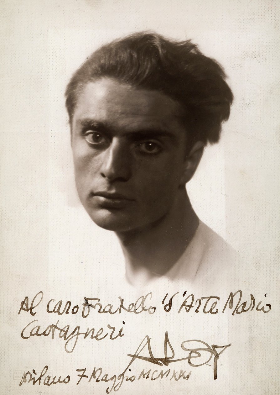Portrét malíře Roberta Aloye, 7.6.1921 (čb foto) od Mario Castagneri