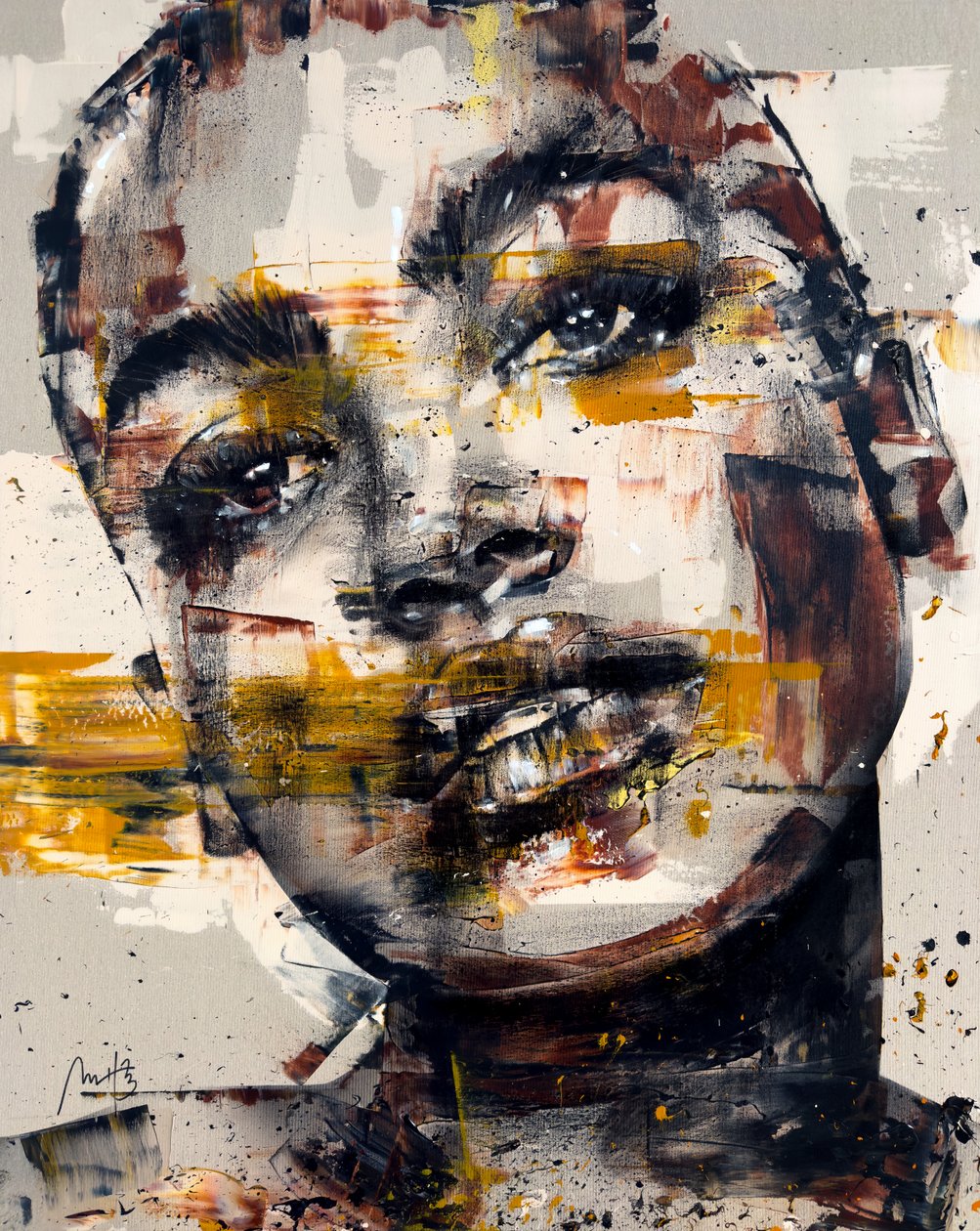 Zamilovanost, 2023 (akryl a olej na obráceném plátně) od Mario Henrique