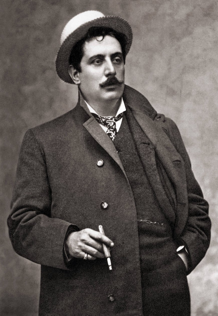 Portrét hudebního skladatele Giacoma Pucciniho (1858-1924) od Mario Nunes Vais