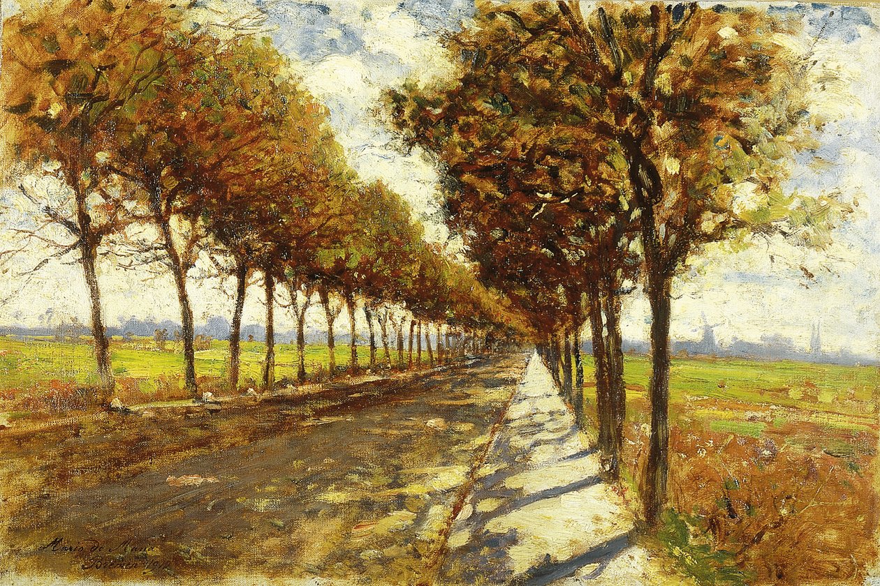 Stromy lemovaná Avenue v Brémách, 1912 od Mario de Maria