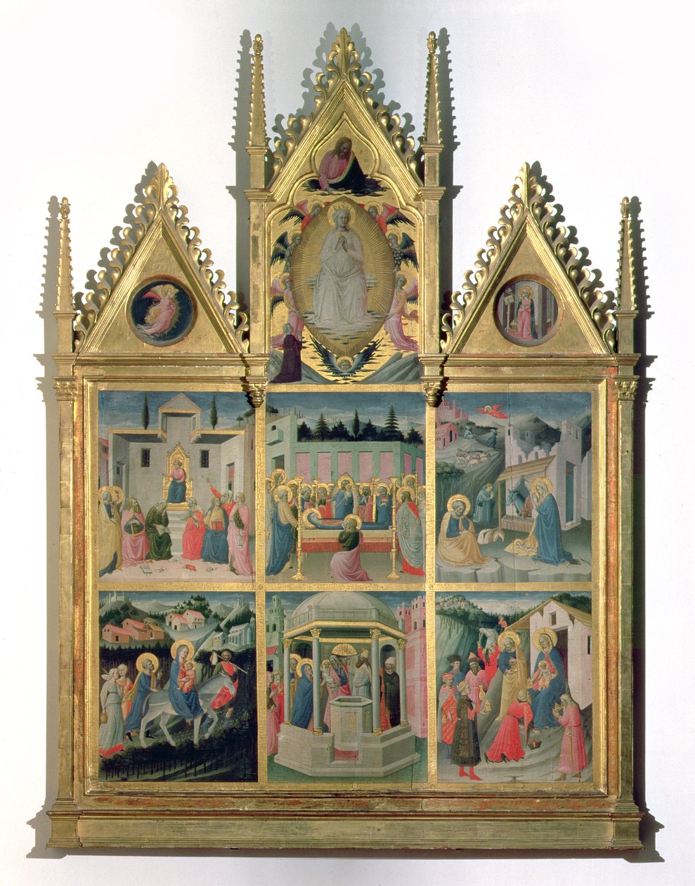 Výjevy ze života Krista a Panny, polyptych (panel) od Mariotto di Cristofano