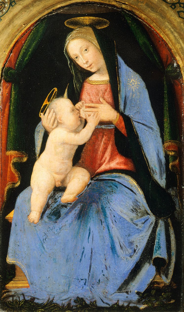Madonna a dítě, Mariotto Albertinelli (1474-1515) od Mariotto Albertinelli