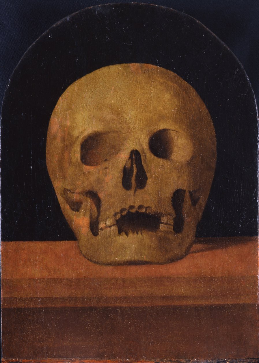 Pamatuj na smrt. Zadní strana triptychu, 1500 od Mariotto Albertinelli